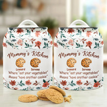 Load image into Gallery viewer, Grandma's Kitchen: Where 'Eat Your Vegetables' Means 'Have Another Cookie' - Personalized Cookie Jar for Grandma and Mom Cookie Jar PopCulturePrints