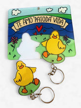 Load image into Gallery viewer, Valentine's Day Gifts - Romantic Duck Couple Keychain Holder - Personalized Gift Keychains PopCulturePrints