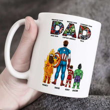 Load image into Gallery viewer, Superdad Personalized Coffee Mug - Perfect Gift for Father's Day Coffee Mug PopCulturePrints