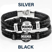 Load image into Gallery viewer, Celebrate Your Bond - Personalized Leather Braided Bracelet - Gift for Dad, Grandpa & More Leather Braided Bracelet PopCulturePrints