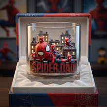 Load image into Gallery viewer, “Dad: My Hero” - Personalized Spider Dad Glass Mug - Perfect Gift for Fathers and Grandfathers Glass PopCulturePrints
