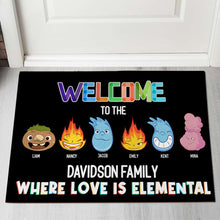 Load image into Gallery viewer, Personalized Elemental Family Welcome Doormat Doormat PopCulturePrints