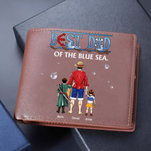 Load image into Gallery viewer, Best Dad of the Blue Sea Personalized PU Leather Wallet Leather Wallet PopCulturePrints