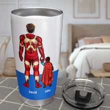 Load image into Gallery viewer, Personalized Superhero Dad Tumbler - Raised A Legend Tumbler Cup PopCulturePrints