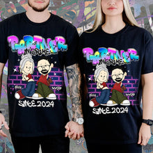 Load image into Gallery viewer, Personalized Partner In Crime Shirt for Couples - Y2K Style Shirts PopCulturePrints
