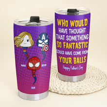 Load image into Gallery viewer, Superhero-Inspired Personalized Father's Day Tumbler Tumbler Cup PopCulturePrints