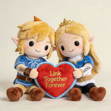 Load image into Gallery viewer, Link Together Forever - Adventure Couple Pillow - Personalized Gifts for Couples Pillow PopCulturePrints