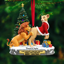 Load image into Gallery viewer, I Love Your Body & Mind - Naughty Wildland Couple Ornament - Personalized Gift for Couples Ornament PopCulturePrints