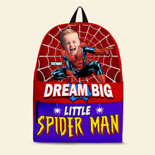 Load image into Gallery viewer, Personalized Kids' Superhero Backpack - Dream Big Spider Adventure Backpack PopCulturePrints