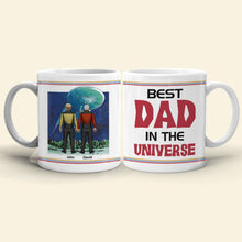 Load image into Gallery viewer, Personalized 'Best Dad In The Universe' Space-Themed Coffee Mug Coffee Mug PopCulturePrints