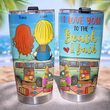 Load image into Gallery viewer, Personalized Couple Tumbler | Unique Valentine's Day Gifts for Beach Lovers Tumbler Cup PopCulturePrints