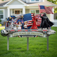 Load image into Gallery viewer, "Celebrate Freedom with Family" - Personalized Family Metal Sign for Special Moments