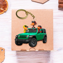 Load image into Gallery viewer, Happy Ducks Keychain: Personalize Your Adventure - Unique Gift for Off-road Enthusiasts Keychains PopCulturePrints