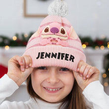 Load image into Gallery viewer, Warmth and Love: Personalized Couple Bobble Beanie Hats Hat PopCulturePrints