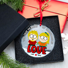 Load image into Gallery viewer, Personalized Cartoon Couple Christmas Ornament - Celebrate Love Ornament PopCulturePrints