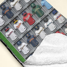 Load image into Gallery viewer, "Score Big with Style!" - Personalized Sport Teams Uniform Blanket - Custom Gift for Sport Fans, Friends, Family Blanket PopCulturePrints