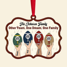 Load image into Gallery viewer, Personalized American Football Family Christmas Ornament Ornament PopCulturePrints