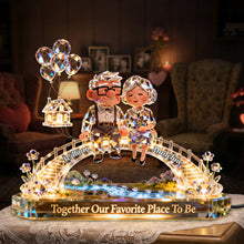 Load image into Gallery viewer, Together Our Favorite Place To Be - Personalized Loving Couple Light Box Gift Light Box PopCulturePrints