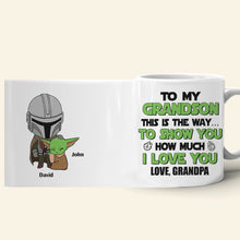 Load image into Gallery viewer, Personalized Grandson Gift Mug - Custom Grandpa Love Message Coffee Mug PopCulturePrints