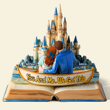 Load image into Gallery viewer, You And Me. We Got This - Personalized Back Hugging Couple Acrylic Plaque Shaped Plaques PopCulturePrints