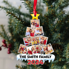 Load image into Gallery viewer, Custom Family Photo Christmas Tree Ornament - 2024 Edition Ornament PopCulturePrints