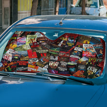Load image into Gallery viewer, Personalized Horror Book Lovers Windshield Sunshade Doormat PopCulturePrints