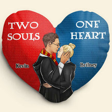 Load image into Gallery viewer, Two Souls, One Heart Custom Pillow - Perfect Valentine’s Day Gifts for Couples Pillow PopCulturePrints