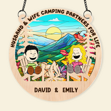 Load image into Gallery viewer, Custom Camping Suncatcher Ornament for Couples | Unique Valentine's Day Gifts Ornament PopCulturePrints