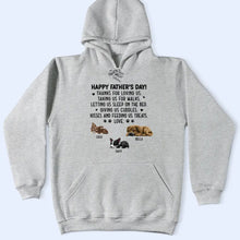 Load image into Gallery viewer, Happy Father's Day! - Personalized Sleeping Dog T-Shirt - Gift for Dad, Grandpa & Dog Lovers T-shirt PopCulturePrints