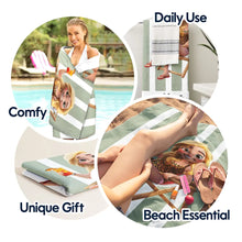 Load image into Gallery viewer, Summer Is Calling: Personalized Cartoon Beach Towel Beach Towel PopCulturePrints