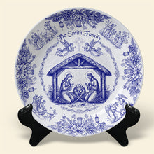 Load image into Gallery viewer, Celebrate Family Love: Personalized Ceramic Round Plate for Christian Families Ceramic Round Plate PopCulturePrints