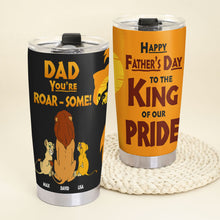 Load image into Gallery viewer, Personalized Father's Day Roarsome Tumbler Tumbler Cup PopCulturePrints