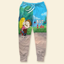 Load image into Gallery viewer, Personalized Romantic Couple Sweatpants - Hugging Design Shorts and Pants PopCulturePrints