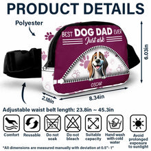 Load image into Gallery viewer, Best Dog Dad Ever Just Ask - Personalized Crossbody Belt Bag Crossbody Belt Bag PopCulturePrints