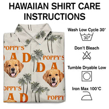 Load image into Gallery viewer, “For the Best Dog Dad Ever!” - Custom Photo Personalized Hawaiian Shirt - Gift for Dog Lovers, Pet Dads, and Special Occasions Hawaiian Shirt PopCulturePrints