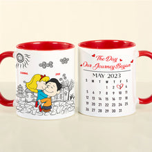 Load image into Gallery viewer, Personalized Cartoon Lover Accent Mug - Our Journey Together Coffee Mug PopCulturePrints