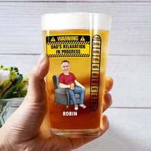 Load image into Gallery viewer, Custom Photo - Dad's Relaxation In Progress Beer Glass Beer Glass PopCulturePrints