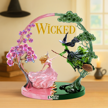 Load image into Gallery viewer, “Embrace the Magic of Friendship” - Musical Acrylic Plaque, Personalized Gift for Fans of Wicked Shaped Plaques PopCulturePrints