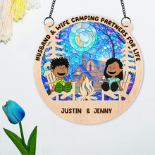 Load image into Gallery viewer, Custom Camping Suncatcher Ornament for Couples | Unique Valentine's Day Gifts Ornament PopCulturePrints