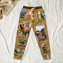 Load image into Gallery viewer, Personalized Dinosaur Lovers Joggers - Unique Custom Sweatpants Shorts and Pants PopCulturePrints