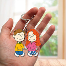Load image into Gallery viewer, Custom Couple Keychain - Personalized Hand in Hand Gift for Valentine's Day Gifts Keychains PopCulturePrints
