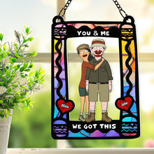 Load image into Gallery viewer, Personalized Cartoon Couple Suncatcher - Unique Valentine's Day Gifts for Couples Ornament PopCulturePrints