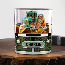 Load image into Gallery viewer, "Personalized Rustic Tractor Glass – Ideal Gift for Tractor Enthusiasts!" Whiskey Glass PopCulturePrints