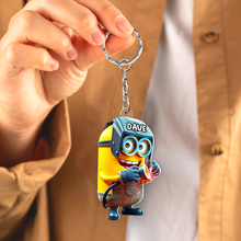 Load image into Gallery viewer, Personalized Welder Cartoon Keychain with Name Keychains PopCulturePrints