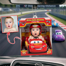 Load image into Gallery viewer, Drive Safe Mommy, I Love You - Custom Photo Car Ornament for Mom and Grandma Ornament PopCulturePrints