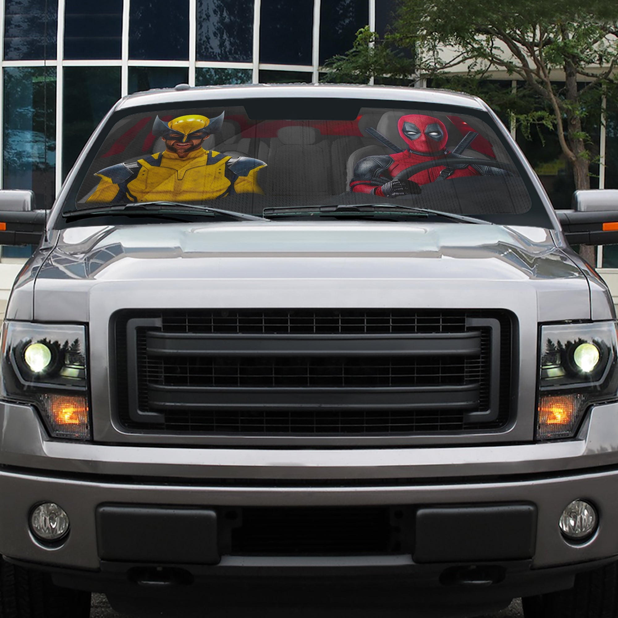 Deadpool and Wolverine Car Sunshade Doormat PopCulturePrints