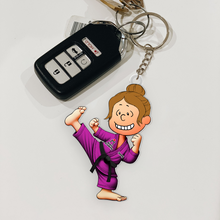 Load image into Gallery viewer, Custom Karate Lover Keychain - Personalized Gift for Martial Arts Enthusiasts Keychains PopCulturePrints