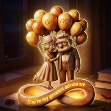 Load image into Gallery viewer, You're My Greatest Adventure - Personalized Old Couple Infinity Acrylic Light Box Light Box PopCulturePrints