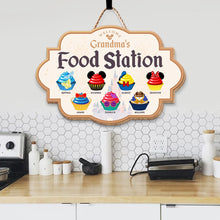 Load image into Gallery viewer, Personalized Grandma's Food Station Wooden Sign Wood Sign PopCulturePrints
