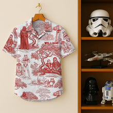Load image into Gallery viewer, Explore the Galaxy with Your Personalized Touch - Galactic Toile Hawaiian Shirt - Unique Gift for Galaxy Lovers Hawaiian Shirts PopCulturePrints